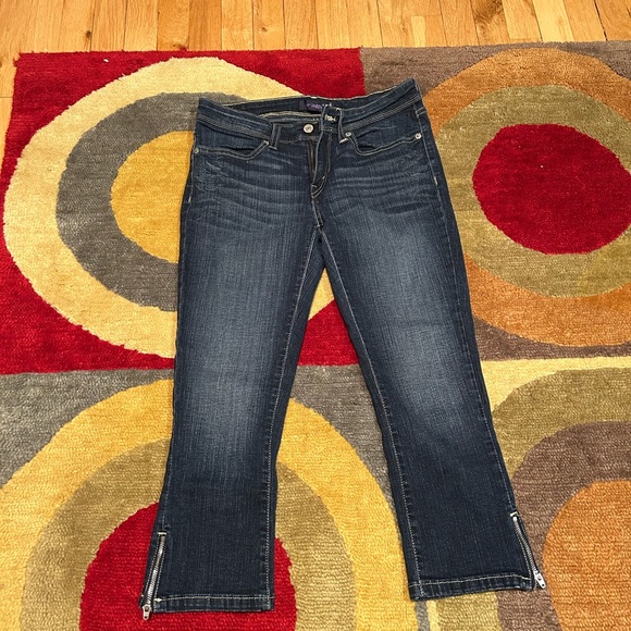Levi’s Dark Wash y2k Denim Jean Capri Pants Zipper Ankle Junior’s Size 3 - Picture 4 of 11